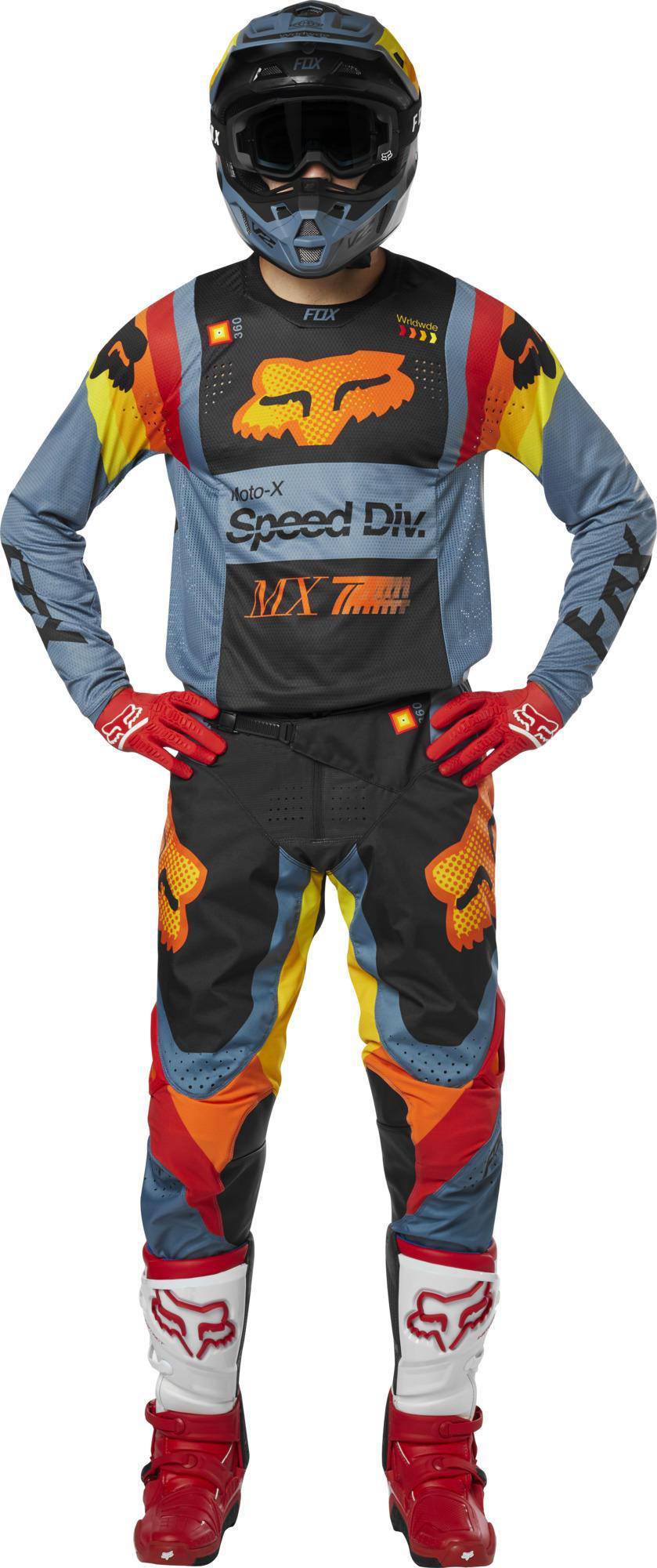 Polera Moto 360 Murc Azul Acero Fox Racing. - Image 2