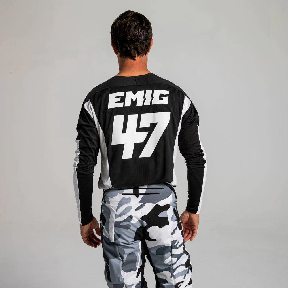 Polera Moto Black Label GI Fro Negro/Blanco Fox - Image 3