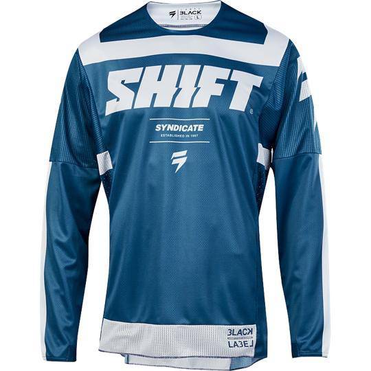 Polera Moto Black Strike Azul Shift.