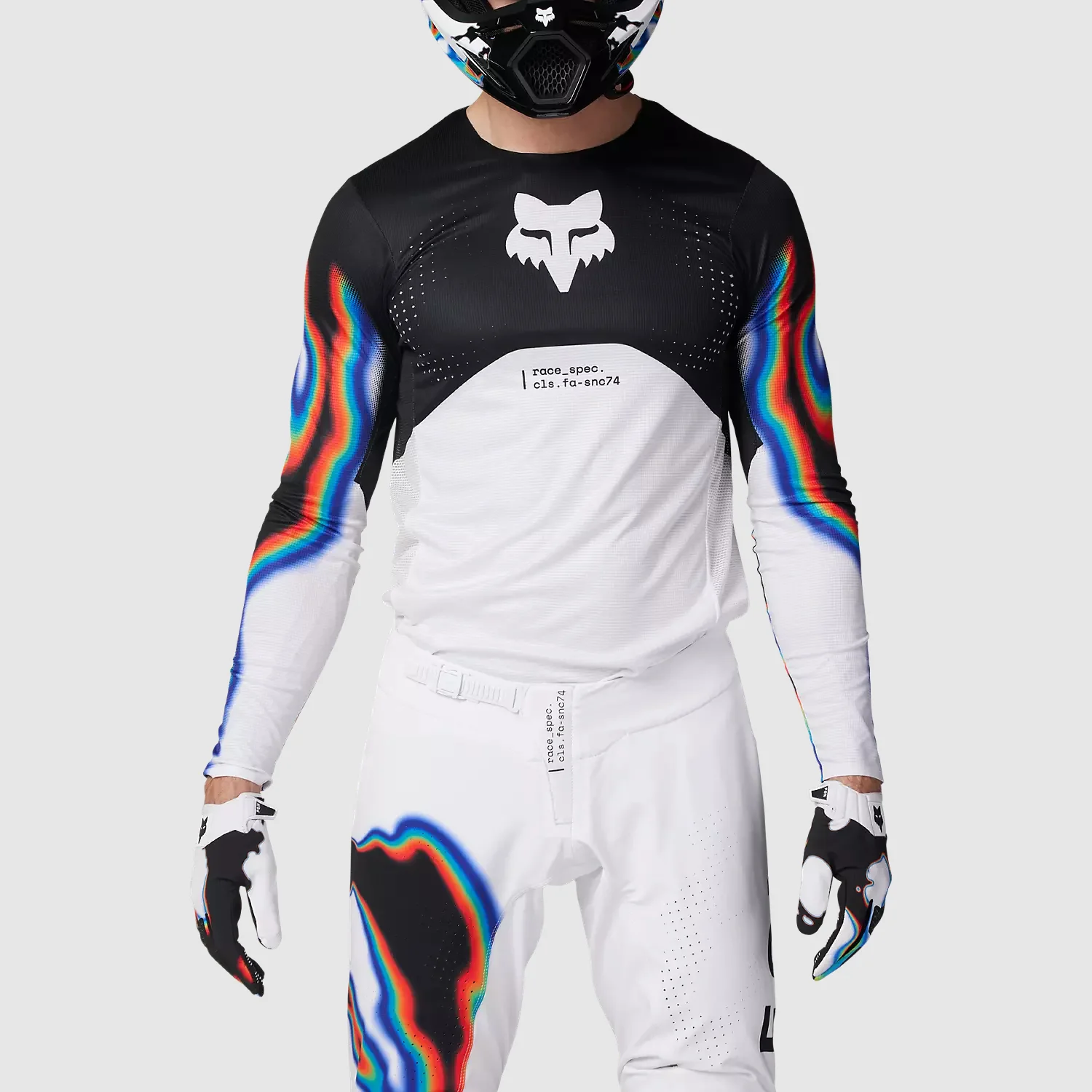Polera Moto Flexair Scans Edición Limitada Blanco/Negro Fox - Image 3