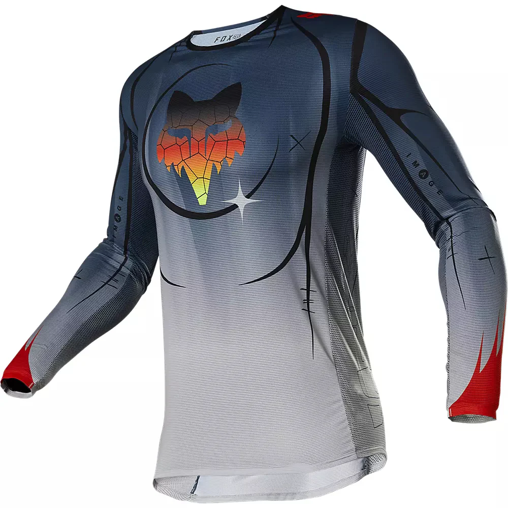 Polera Moto Flexair Skarz Limited Edition Azul Fox Racing - Image 3