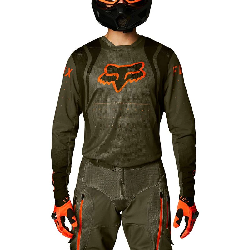 Polera Moto Legion Air Kovent Verde Oliva Fox Racing