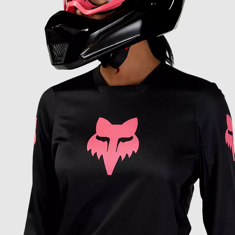 Polera Moto Mujer 180 Blackout Negro Fox - Image 5
