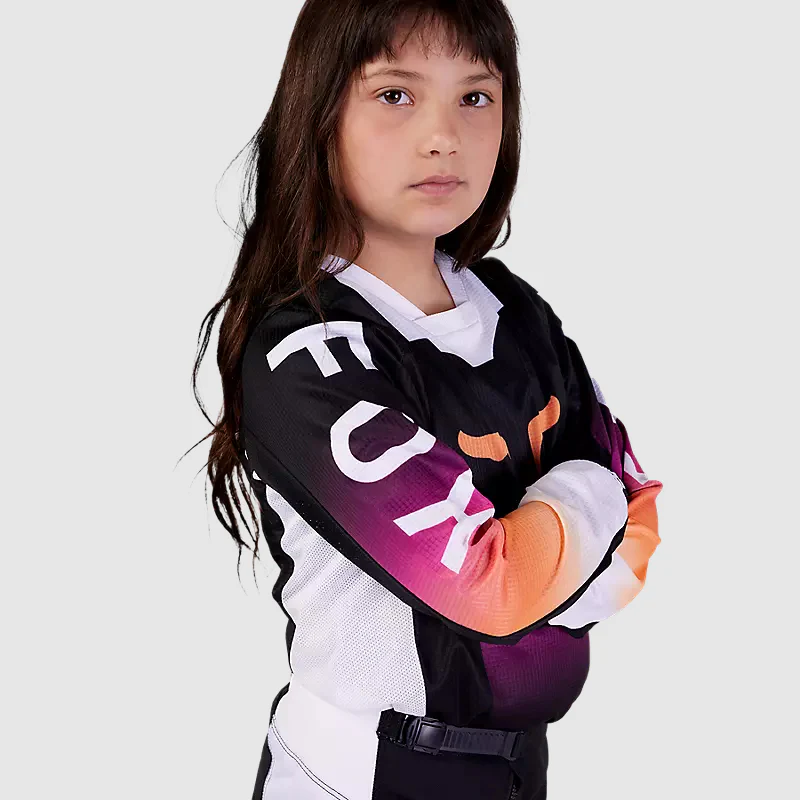 Polera Moto Niña 180 Flora Negro/Rosado Fox - Image 4
