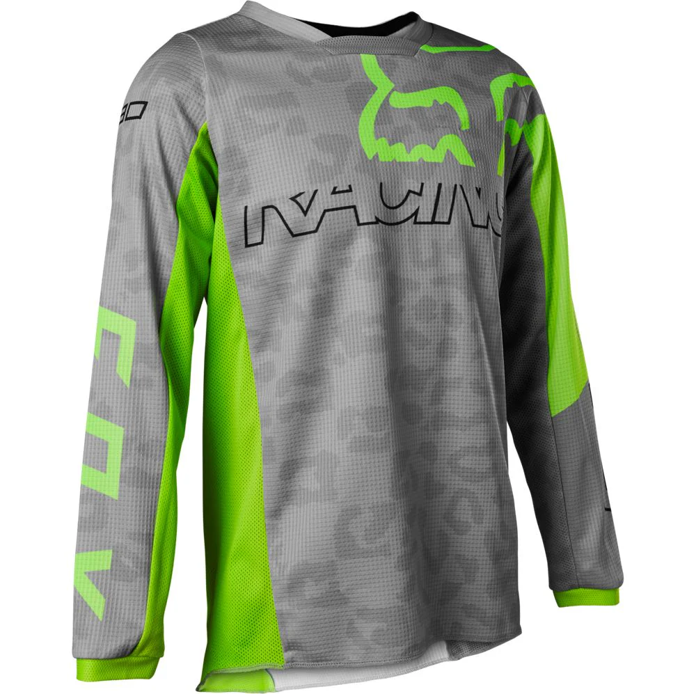 Polera Moto Niña 180 Skew Gris Fox Racing