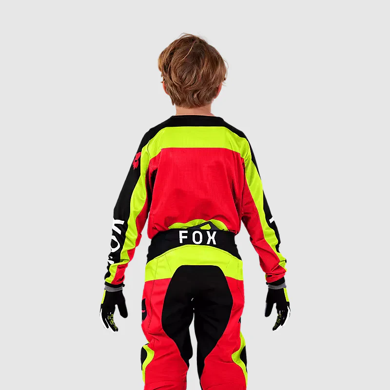 Polera Moto Niño 180 Ballast Rojo/Amarillo Fox - Image 3