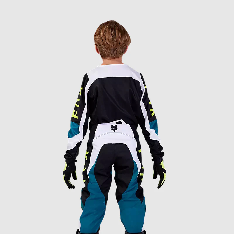 Polera Moto Niño 180 Nitro Azul Petroleo Fox - Image 3