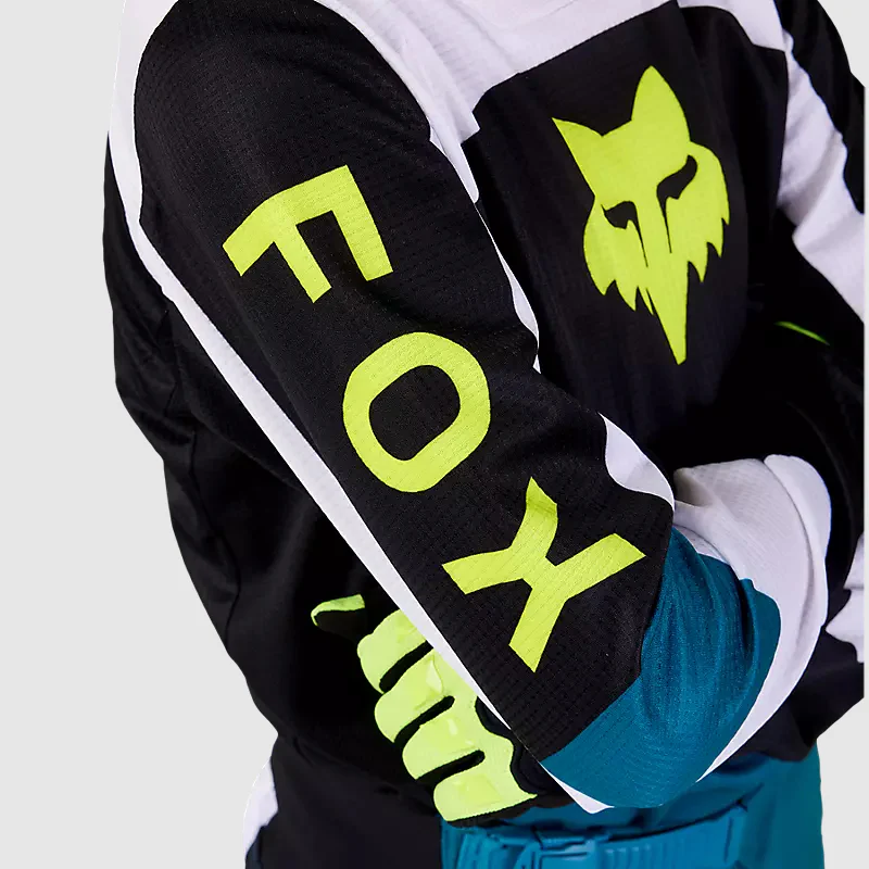 Polera Moto Niño 180 Nitro Azul Petroleo Fox - Image 5