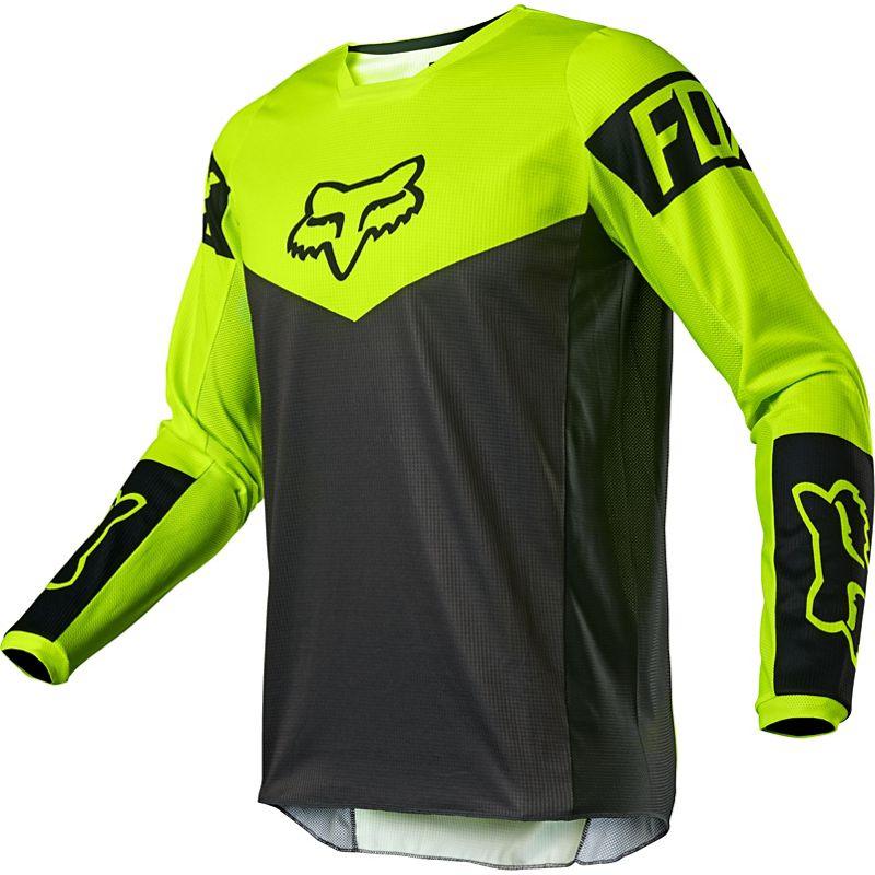 Polera Moto Niño 180 Revn Amarillo Fluor Fox Racing