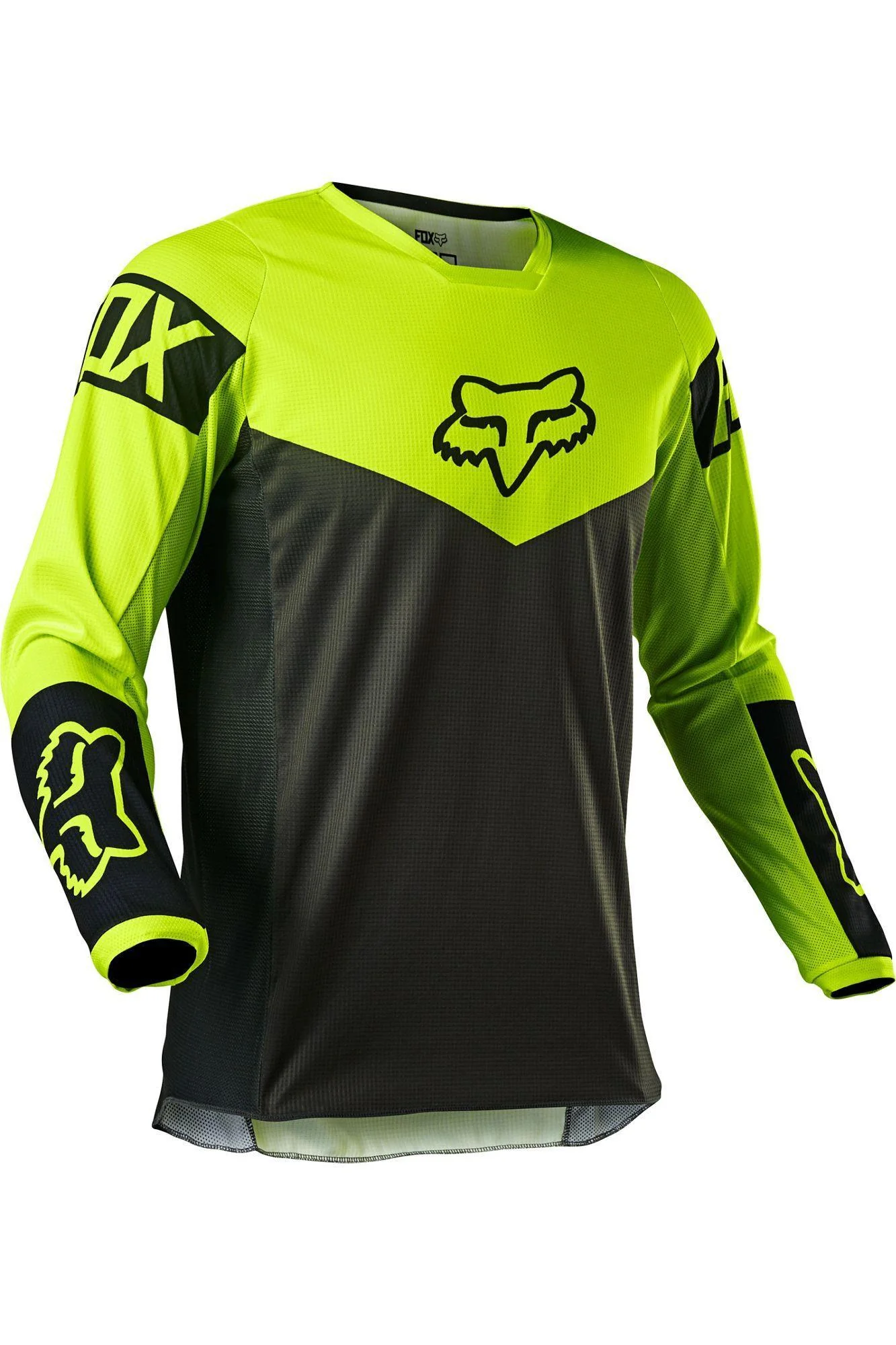 Polera Moto Niño 180 Revn Amarillo Fluor Fox Racing - Image 2