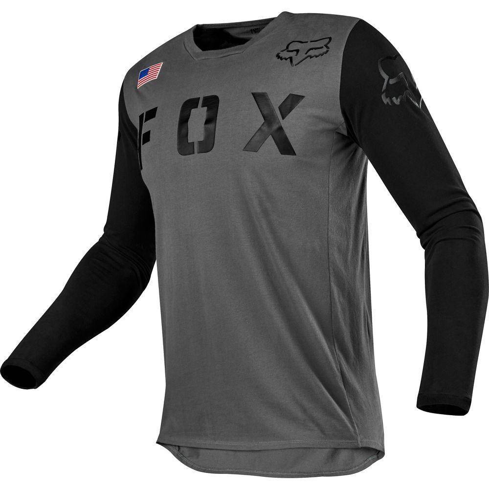 Polera Moto Niño 180 San Diego Gris Fox Racing.