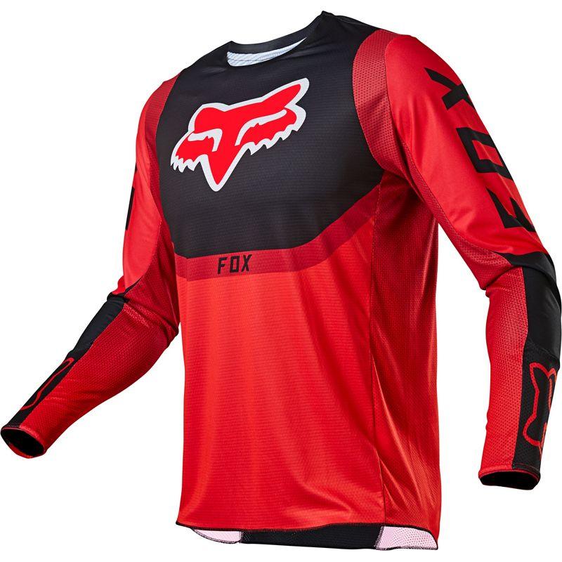 Polera Moto Niño 360 Voke Rojo Fluor Fox Racing