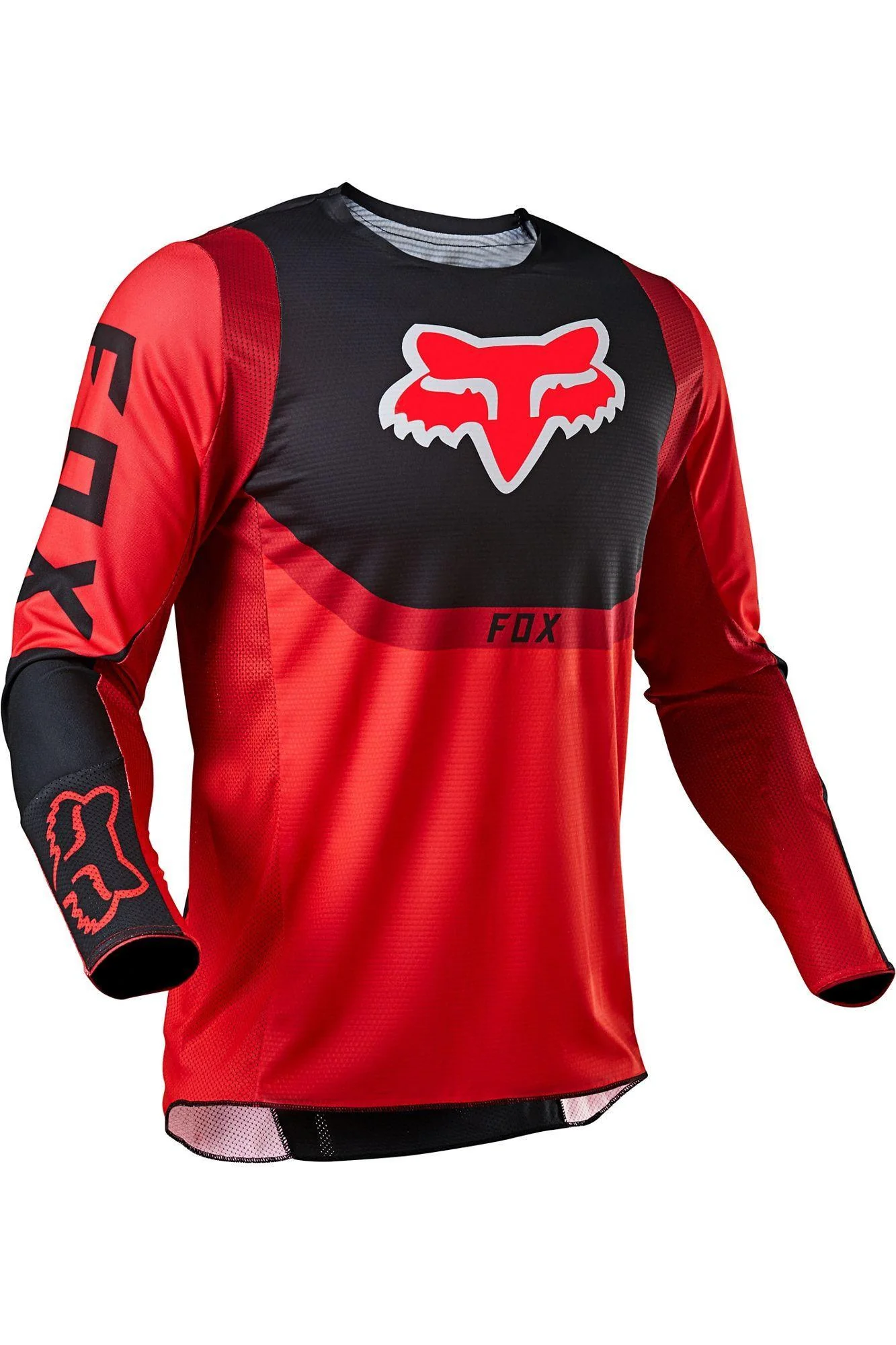 Polera Moto Niño 360 Voke Rojo Fluor Fox Racing - Image 2