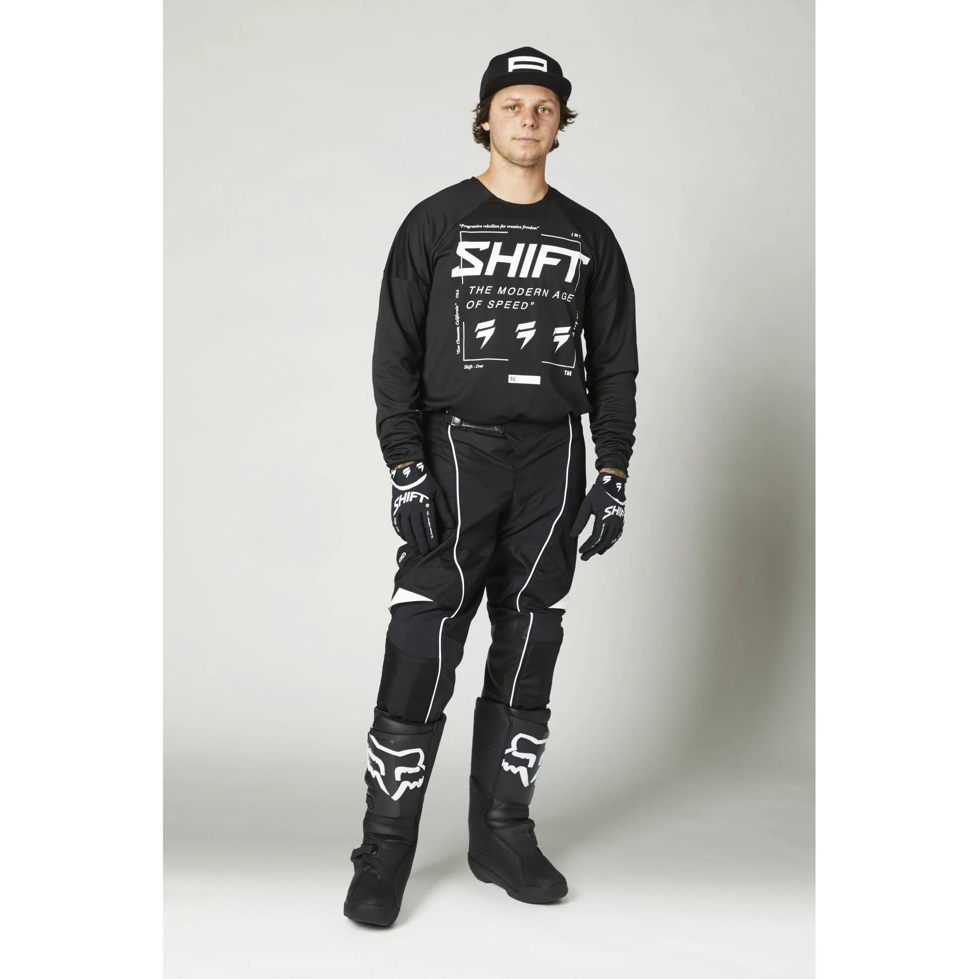 Polera Moto Whit3 Label Bliss Negro/Blanco Shift - Image 2