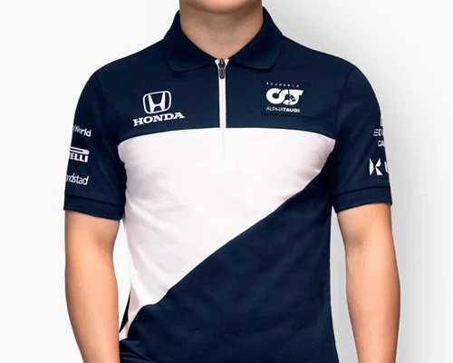 Polera pique con cierre F1 Scuderia Alpha Tauri Navy | F1 Apparel