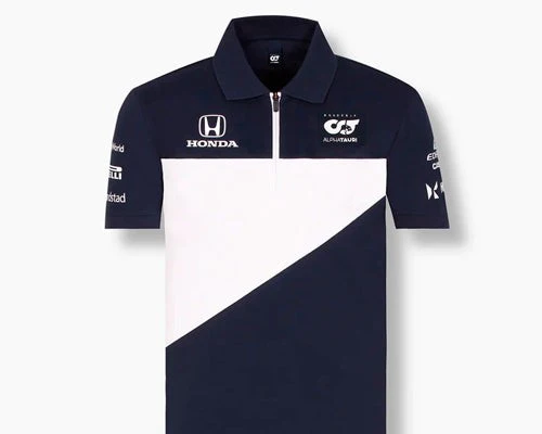 Polera pique con cierre F1 Scuderia Alpha Tauri Navy | F1 Apparel - Image 2