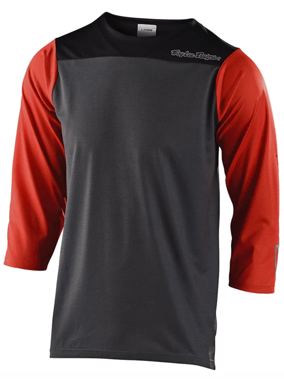 Polera Ruckus 3/4 Block Gray / Tangerine Troy Lee Designs