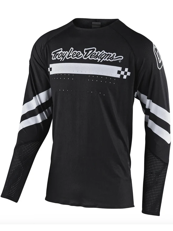 Polera Se Ultra Factory Black White Troy Lee Designs