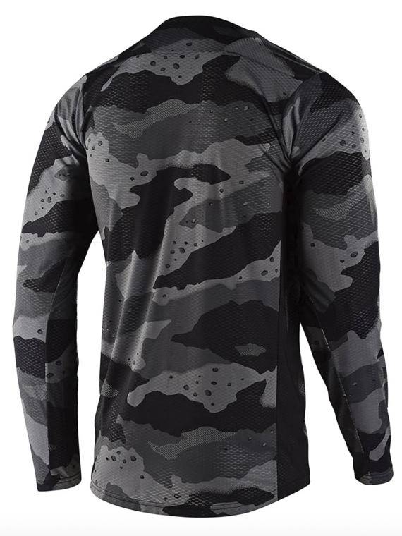 Polera Skyline Air Ls Pinstripe Camo Gray / Black Troy Lee - Image 2