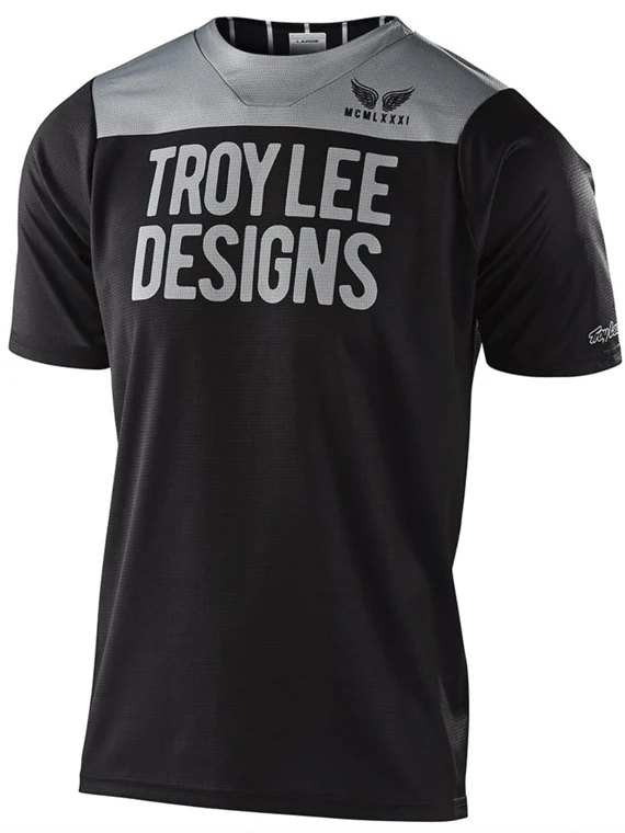 Polera Skyline Ss Pinstripe Block Black / Gray Troy Lee Designs
