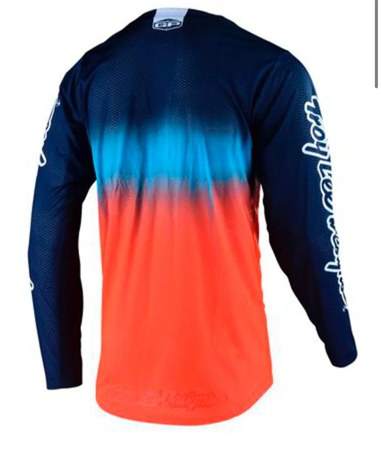 POLERA TROY LEE DESIGNS GP AIR STAIN’D NAVY / ORANGE - Image 2