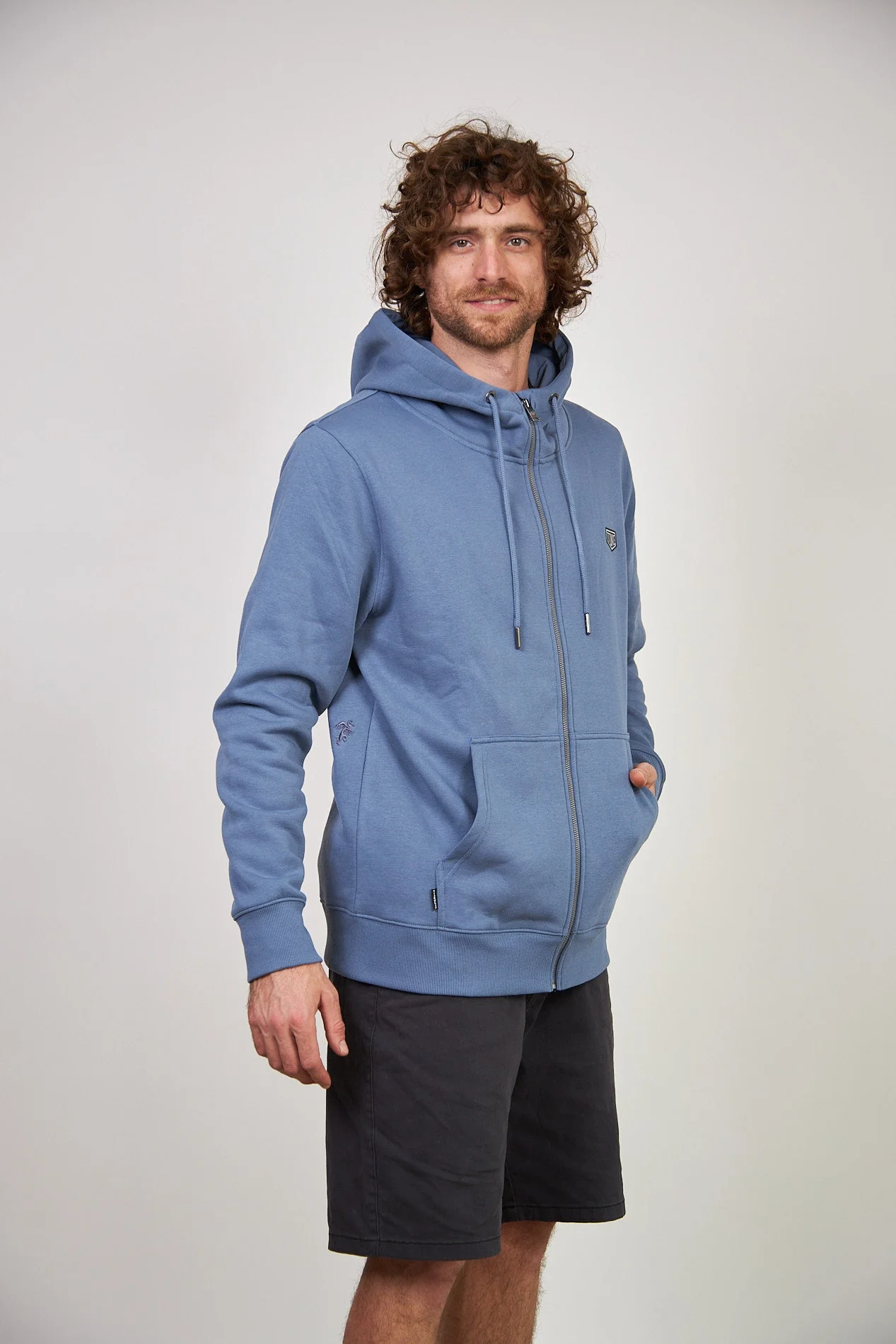 Poleron Azul Hombre Full Zipper - Image 4