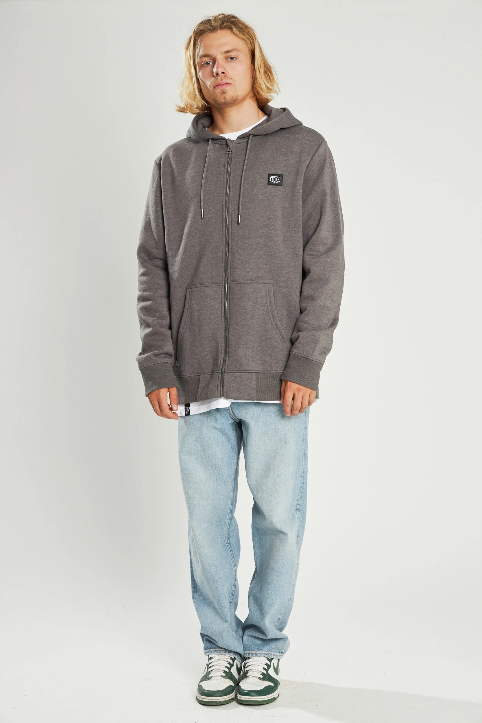 Poleron Gris Con Cierre Full Zipper - Image 4