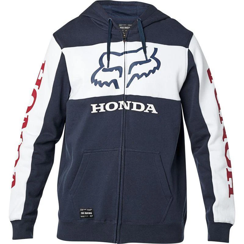 Poleron Lifestyle Abierto Honda Azul/Blanco Fox Racing