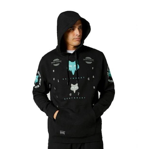 Poleron Lifestyle Canguro Mawlr Negro Fox Racing
