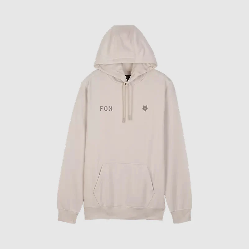 Poleron Lifestyle Canguro Wordmark Blanco Hueso Fox