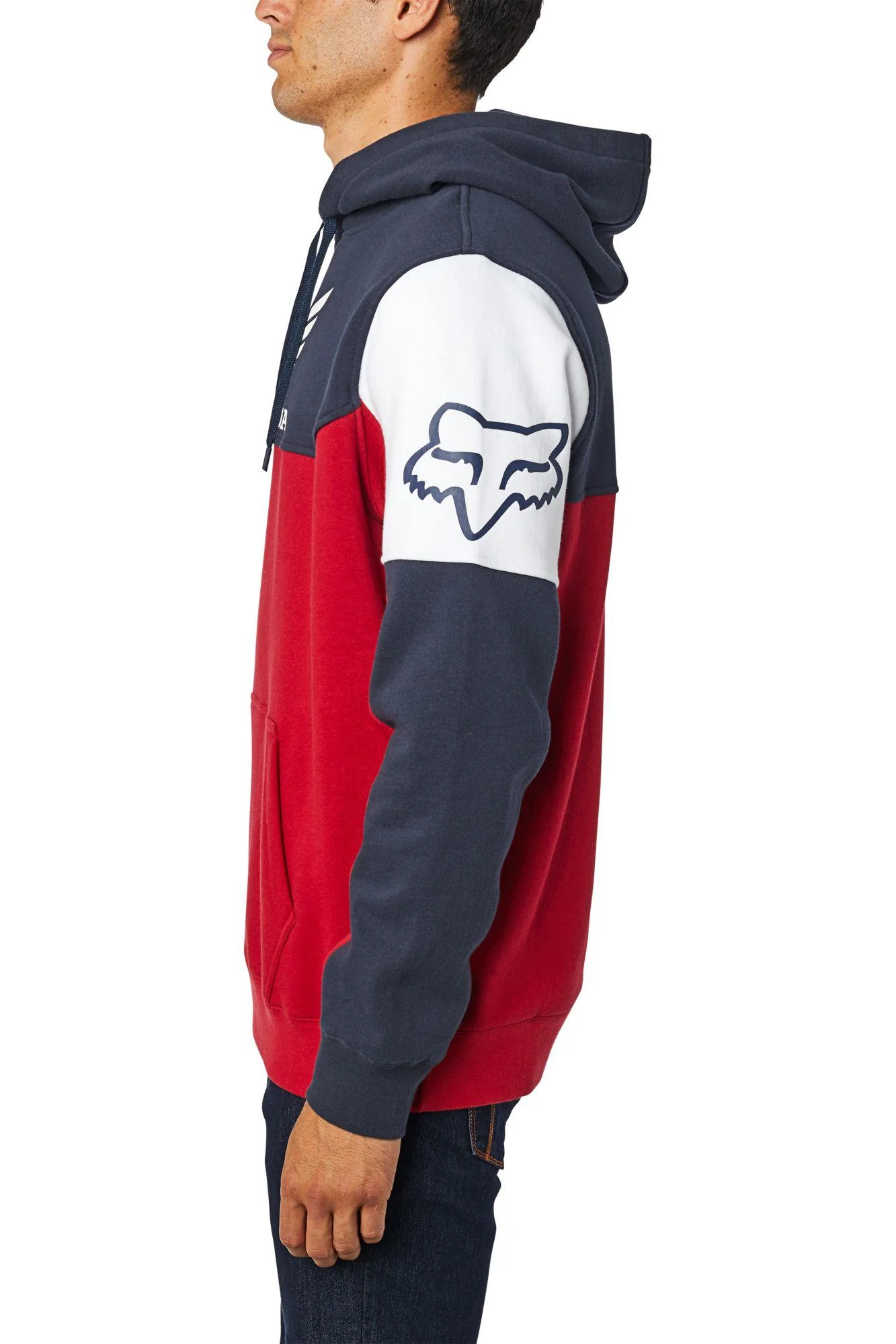 Poleron Lifestyle Honda Azul/Rojo Fox Racing - Image 3