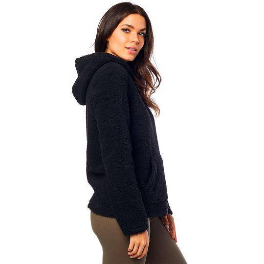 Poleron Lifestyle Mujer Road Raider Sherpa Negro Fox Racing. - Image 3