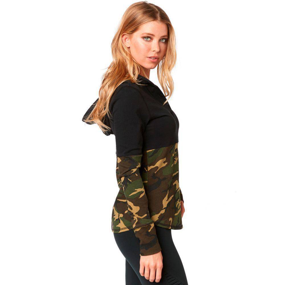 Poleron Lifestyle Mujer Satellite Knit Camo Fox Racing - Image 2