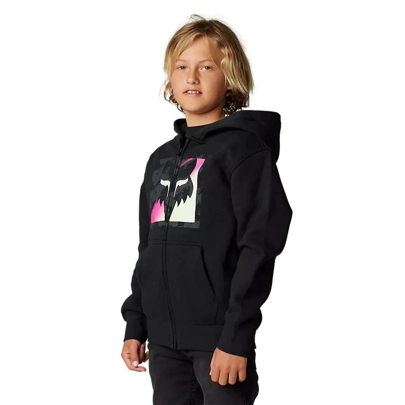 Poleron Lifestyle Niño Detonate Negro Fox - Image 2
