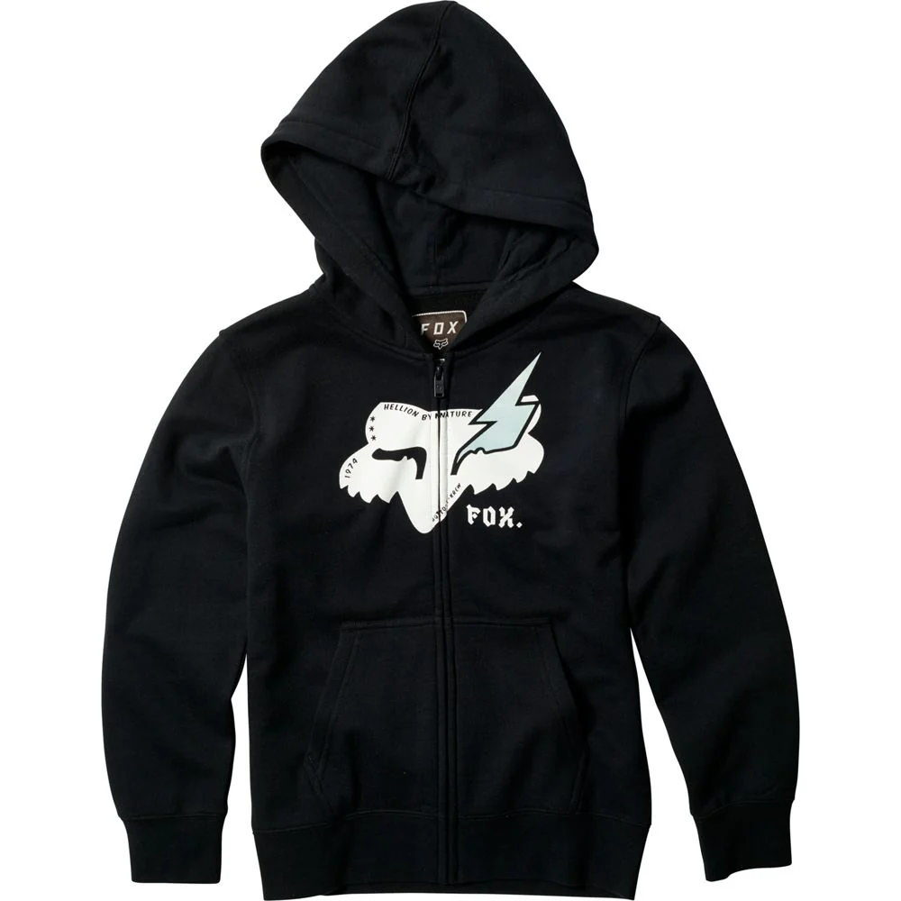 Polerón Lifestyle Niño Hellion Zip Negro Fox Racing