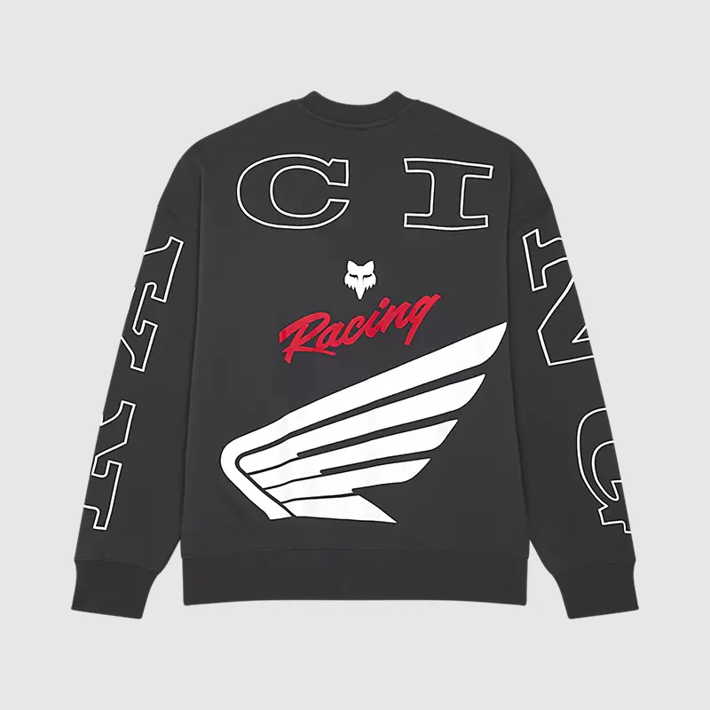Poleron Lifestyle Oversize Crew Honda Gris Fox - Image 2