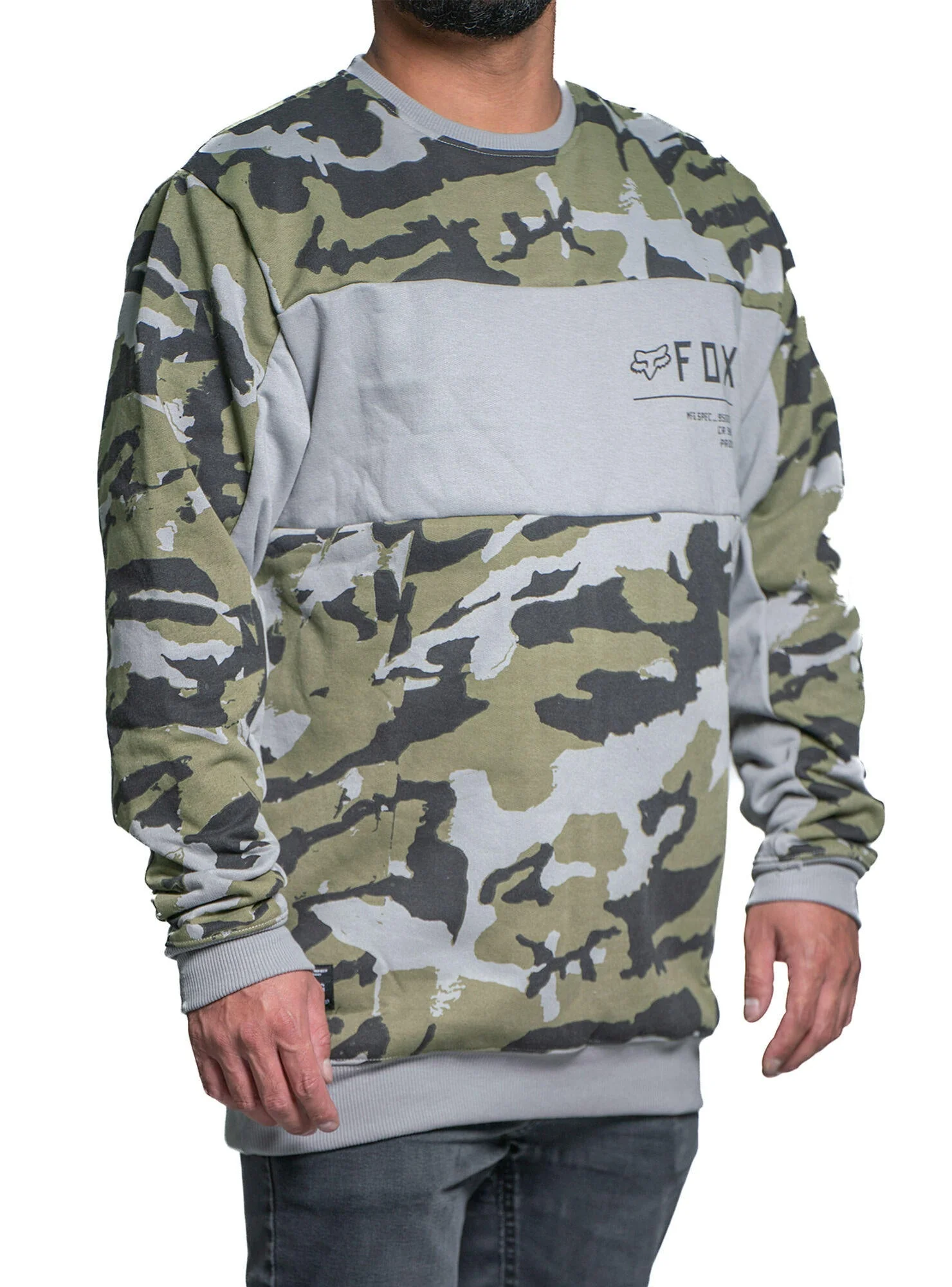 Poleron Lifestyle Refract Crew Negro Fox - Image 2