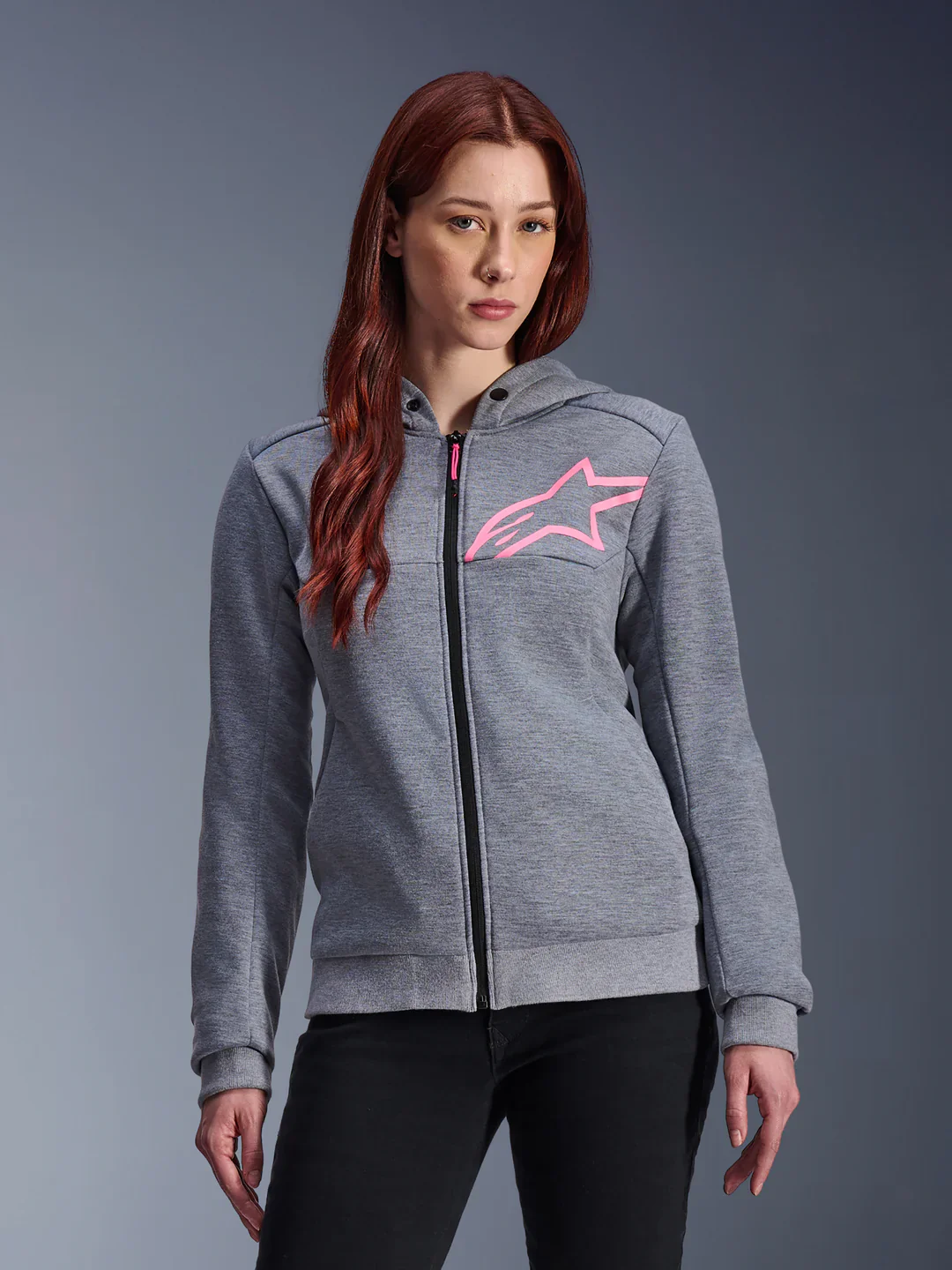 Polerón Mujer Alpinestars Stella Chrome V2 Sport Gris Rosado