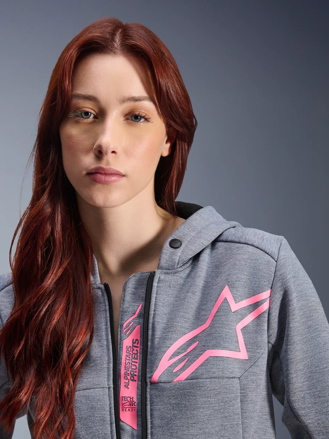 Polerón Mujer Alpinestars Stella Chrome V2 Sport Gris Rosado - Image 3