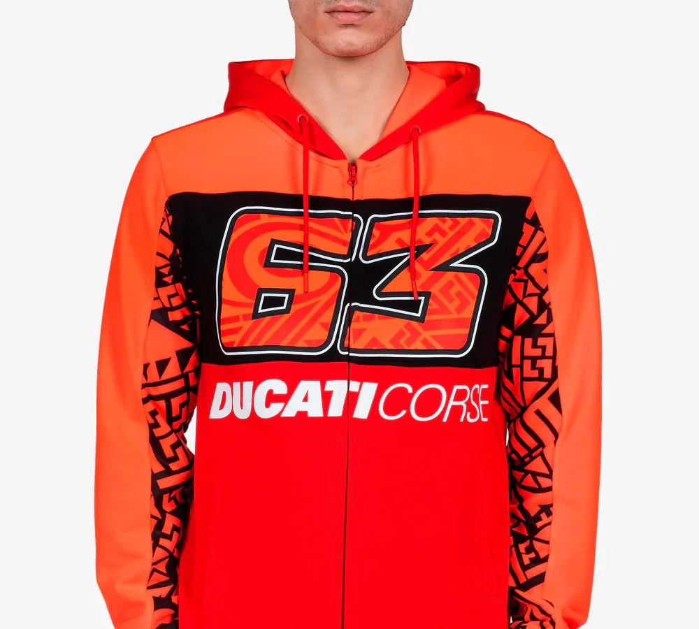 Poleron / Sudadera con capucha y cierre Ducati 63 Bagnaia | VR46