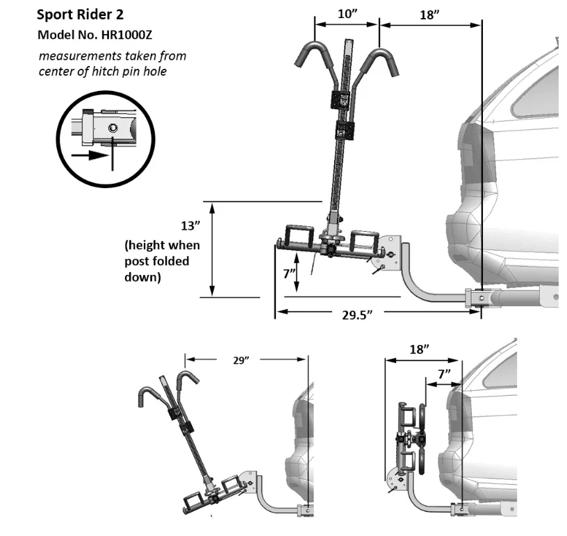 Porta Bicicleta Hollywood Sport Rider Plataforma 2
