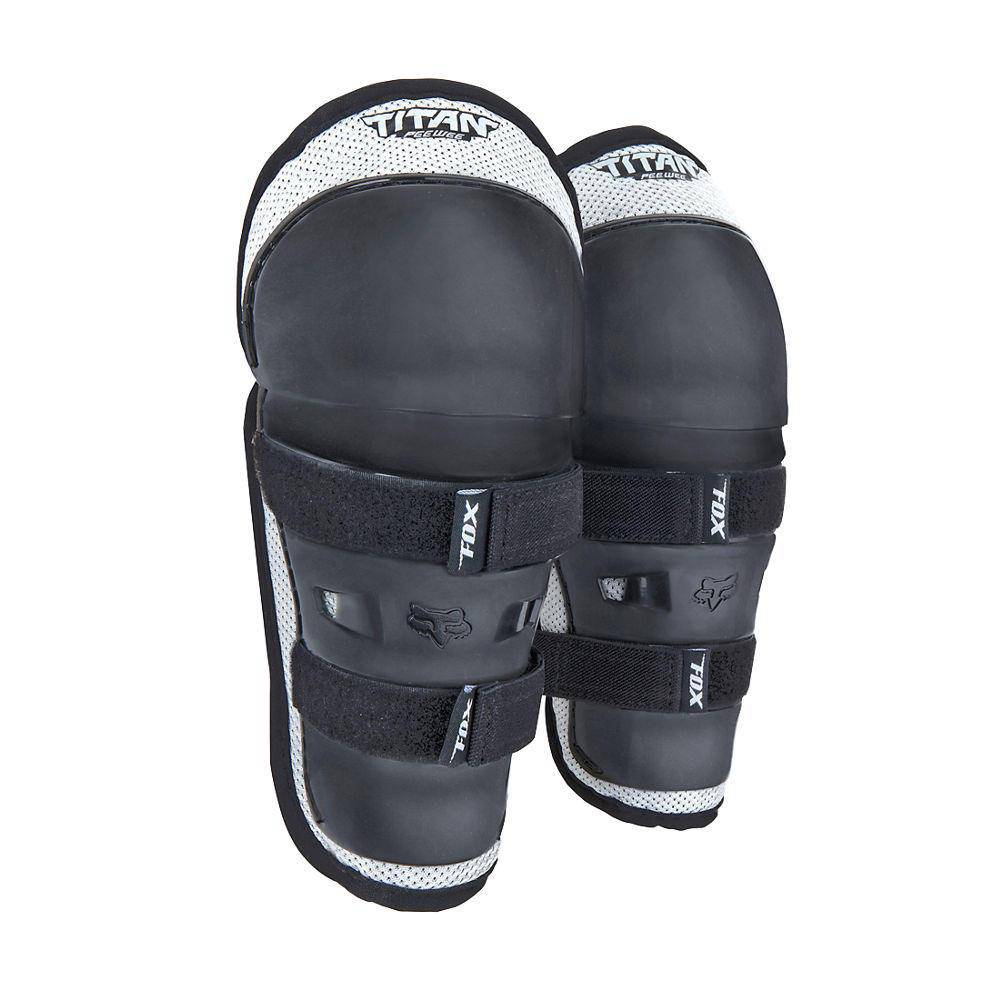 Rodilleras Moto Infantil Titan Negro Plata Fox Racing