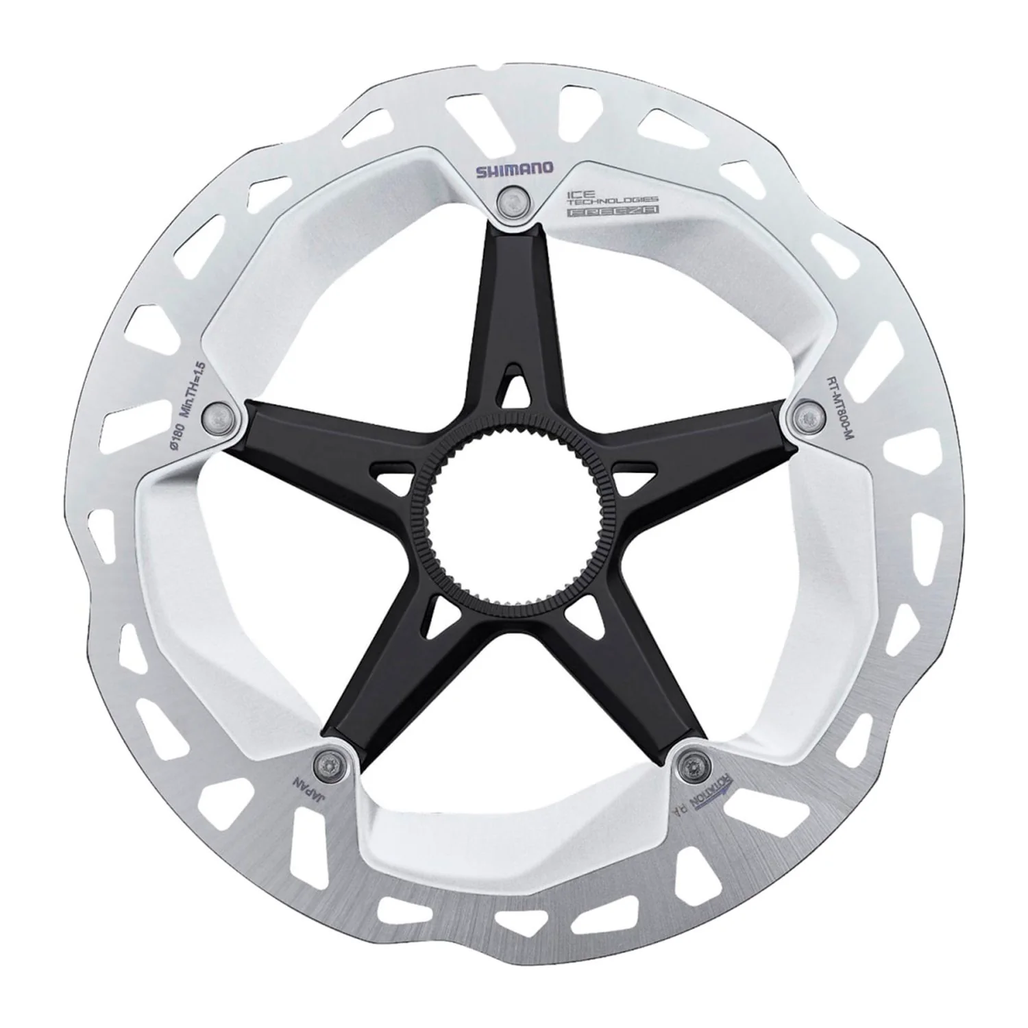 Rotor Freno Disco Rtmt800 Shimano M 180Mm Lock Ring Internal Serration Magnet. Irtmt800Mj