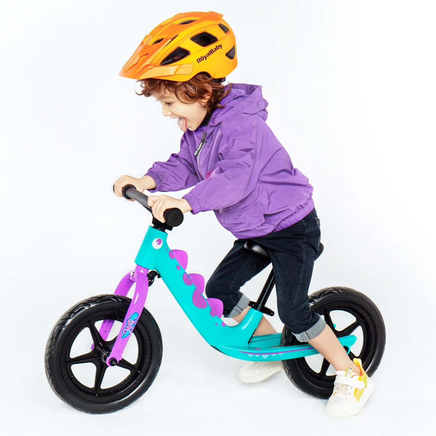 Royal Baby Bicicleta Balance MG Dino Turqueza - Image 6