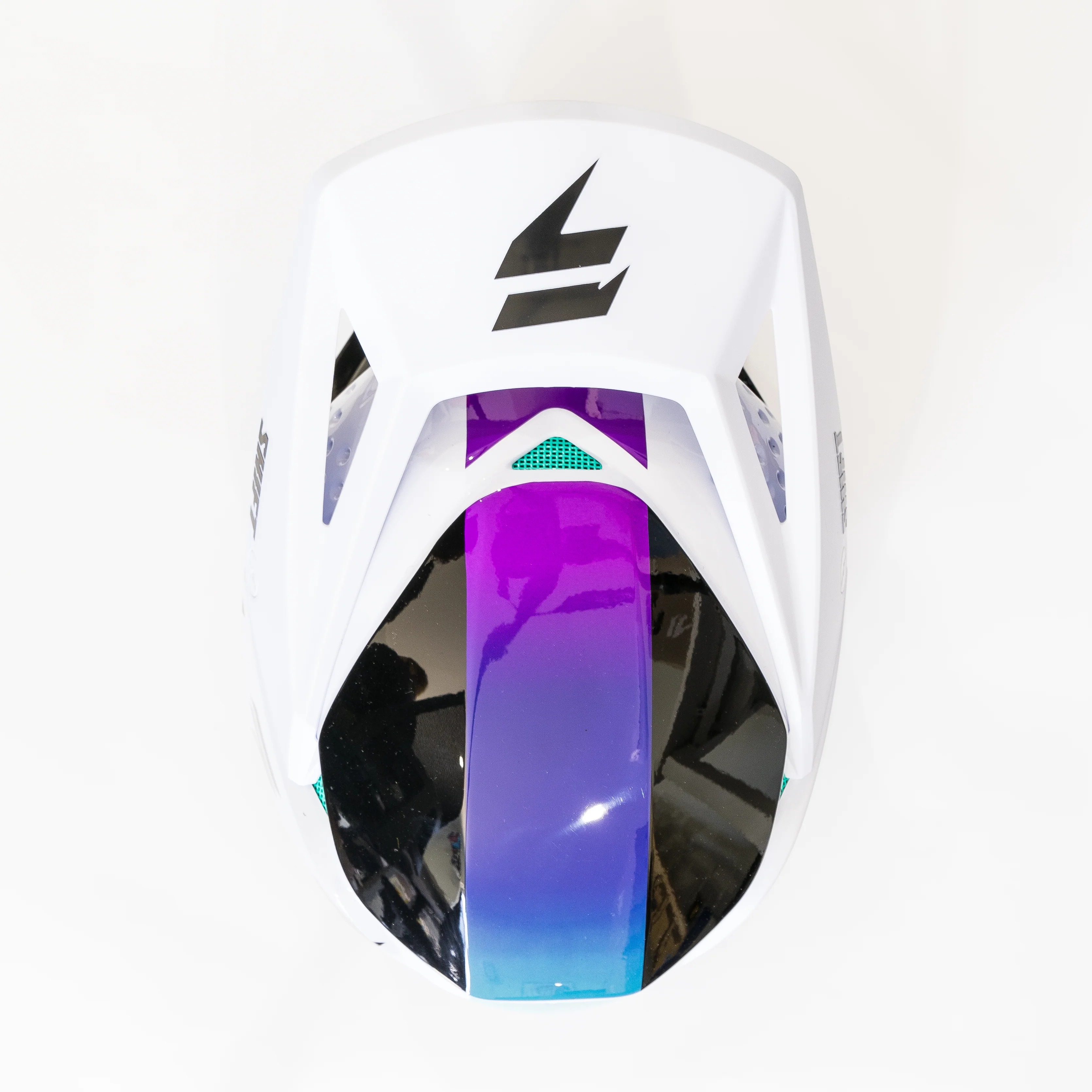 Shift Casco Moto Niño White Label Uv Blanco/Morado - Image 3
