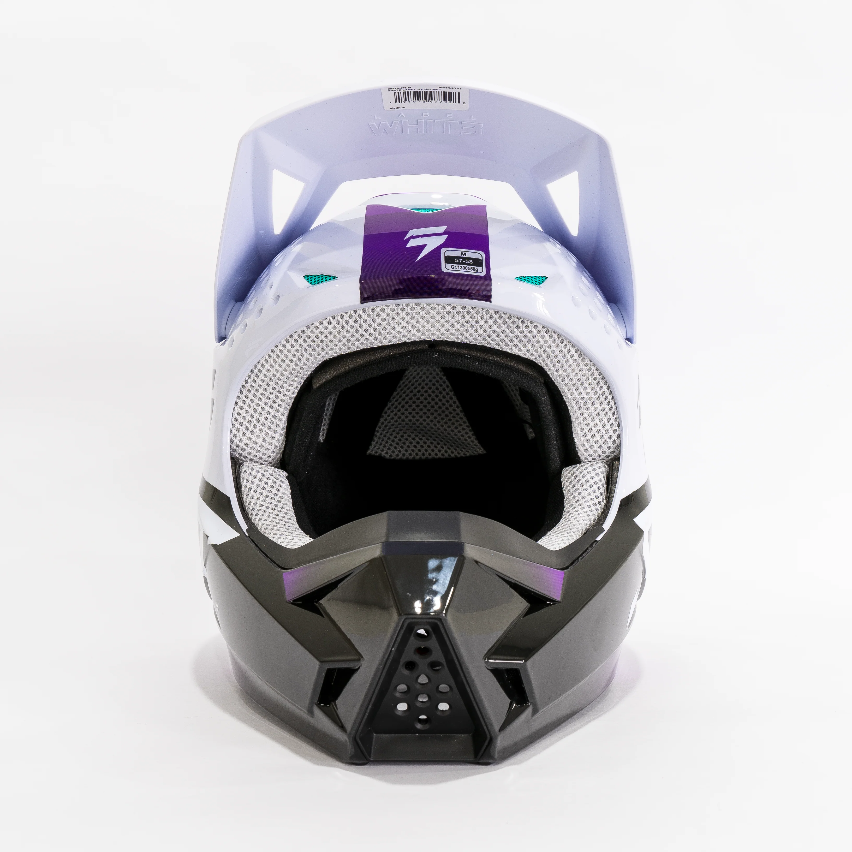 Shift Casco Moto Niño White Label Uv Blanco/Morado - Image 4