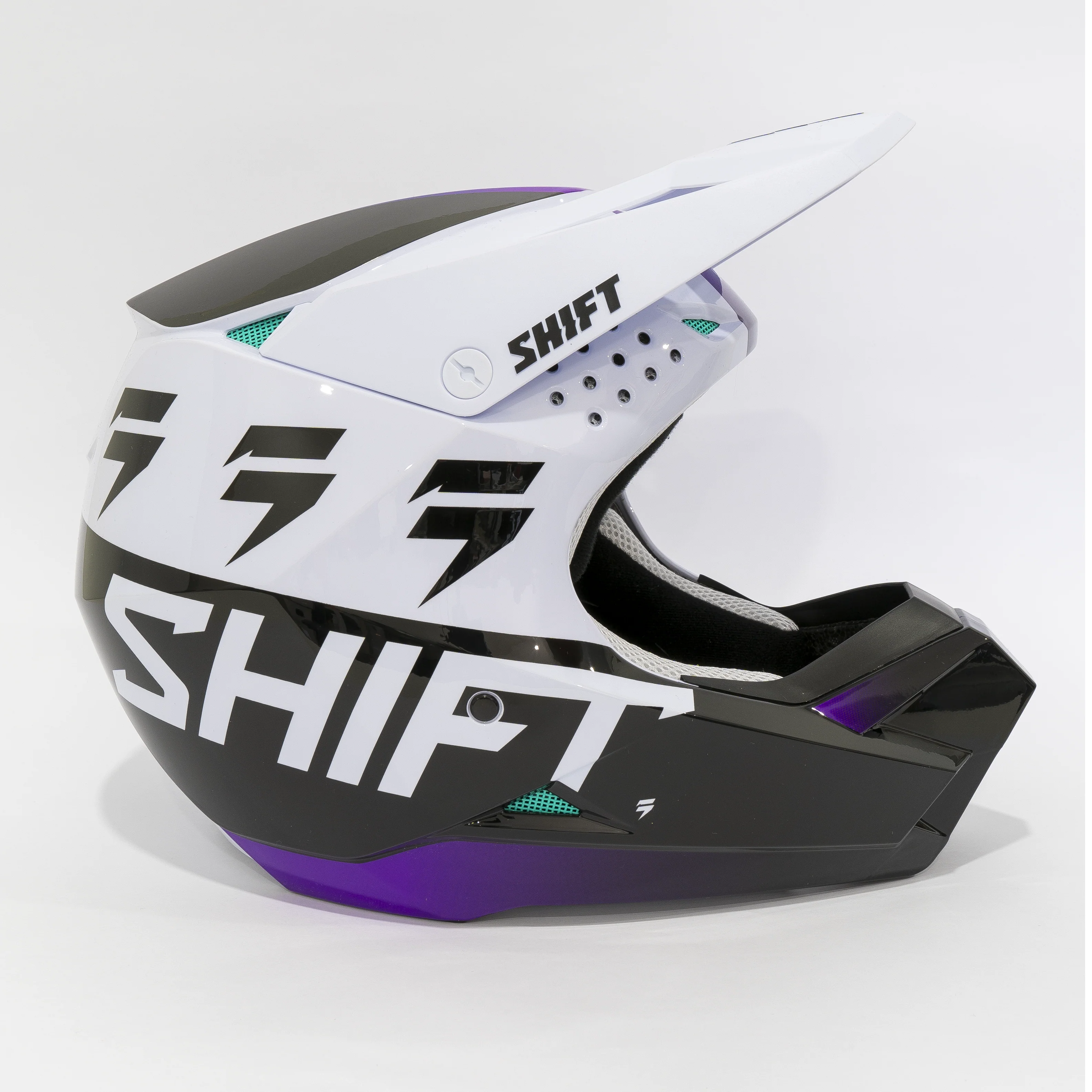 Shift Casco Moto Niño White Label Uv Blanco/Morado - Image 5