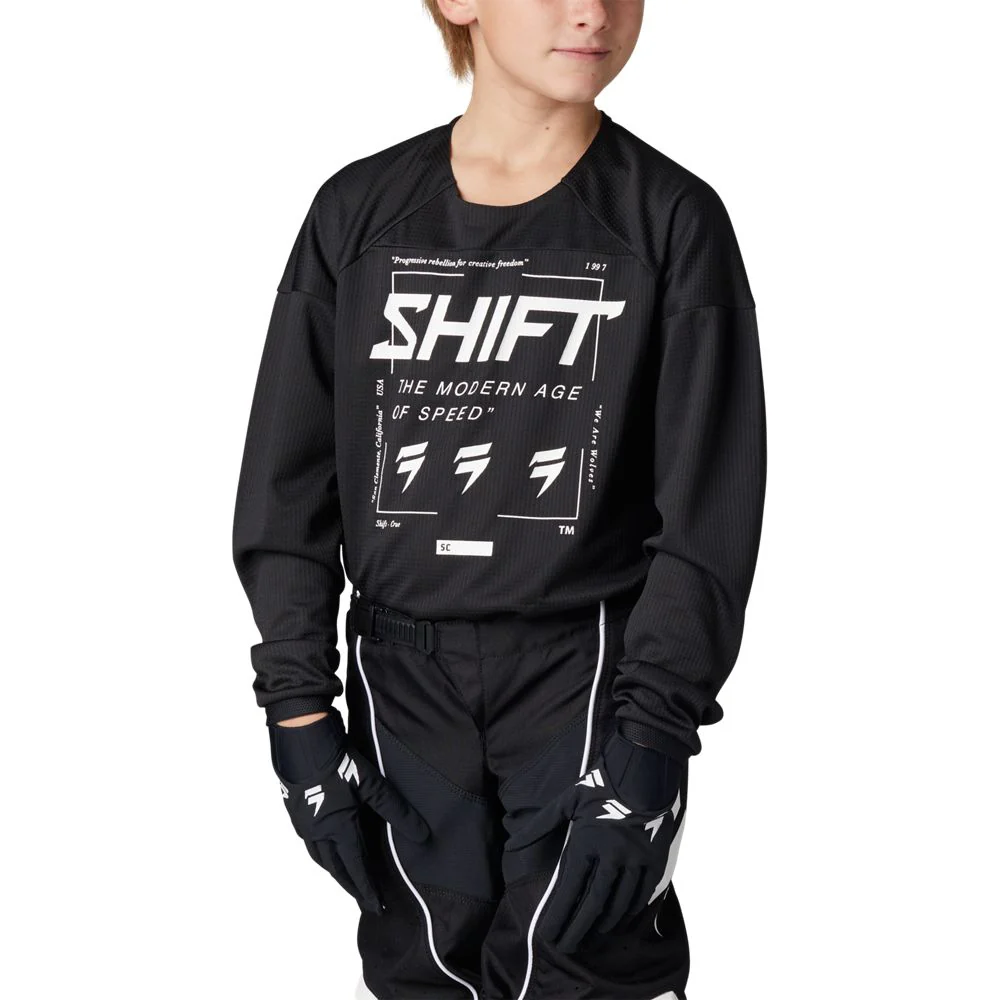 Shift Polera Moto Niño White Label Bliss Negro - Image 3