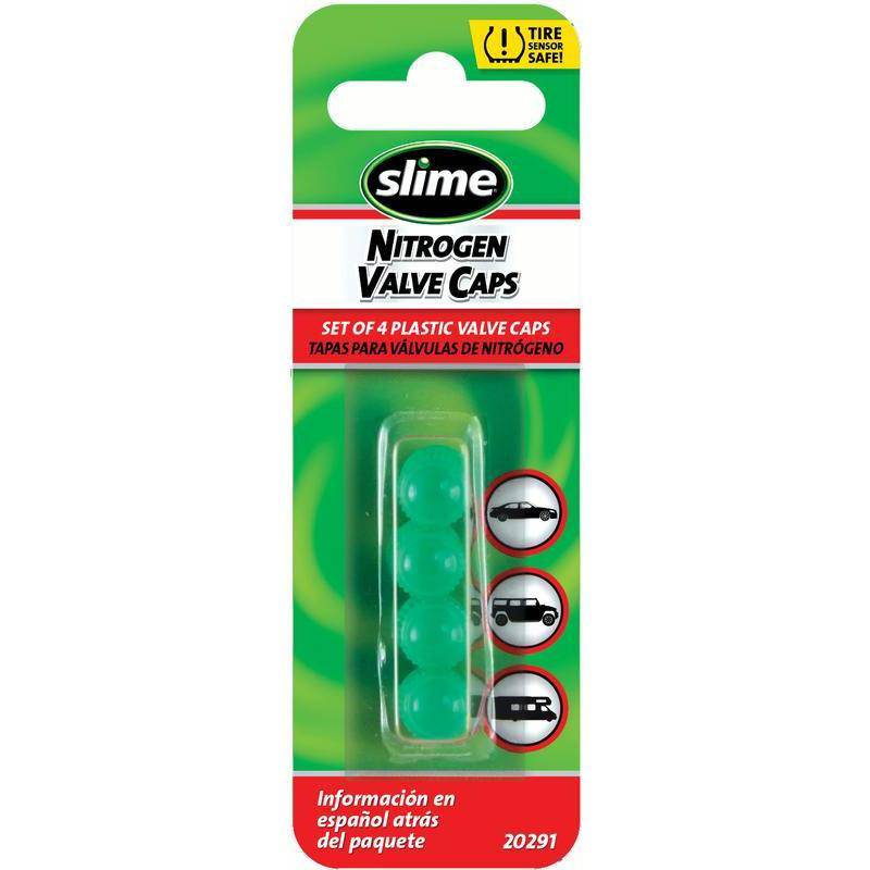SLIME - SET DE TAPA VALV PLASTICO 4 PC VERDE