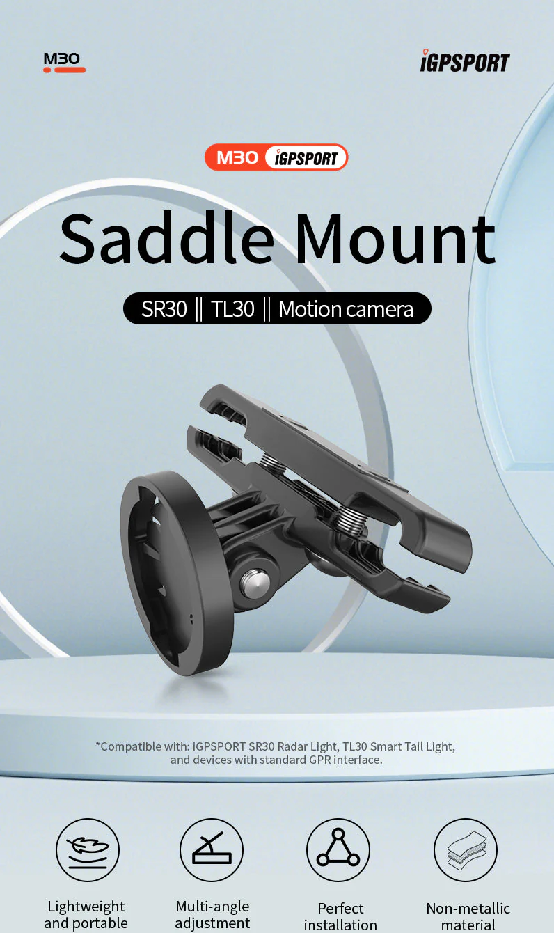Soporte para Luz Radar o Cámara en el Sillín iGPSPORT M30 - Image 2
